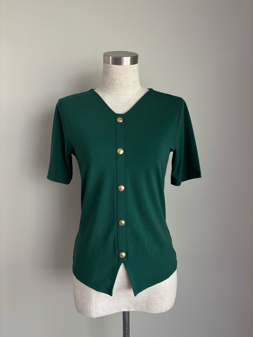 Michael Kors Women's Dark Emerald Blouse Top